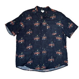 Lularoe Men's Button Up Shirt 2XL Simply Comfortable Black Create Freedom MLM